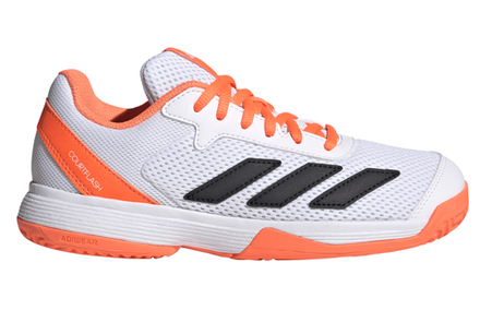 Детские теннисные кроссовки Adidas Courtflash K - lucid orange/cyber metallic/cloud white