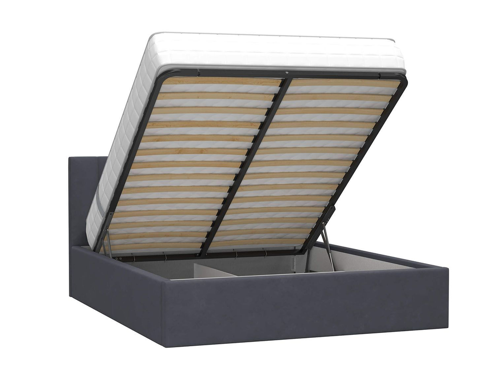 Кровать Юнона М 1600 велюр киото уголь