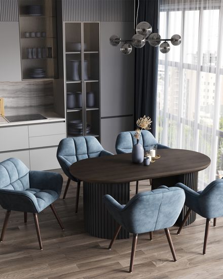 Стол обеденный Boston 180*90*75 темное дерево