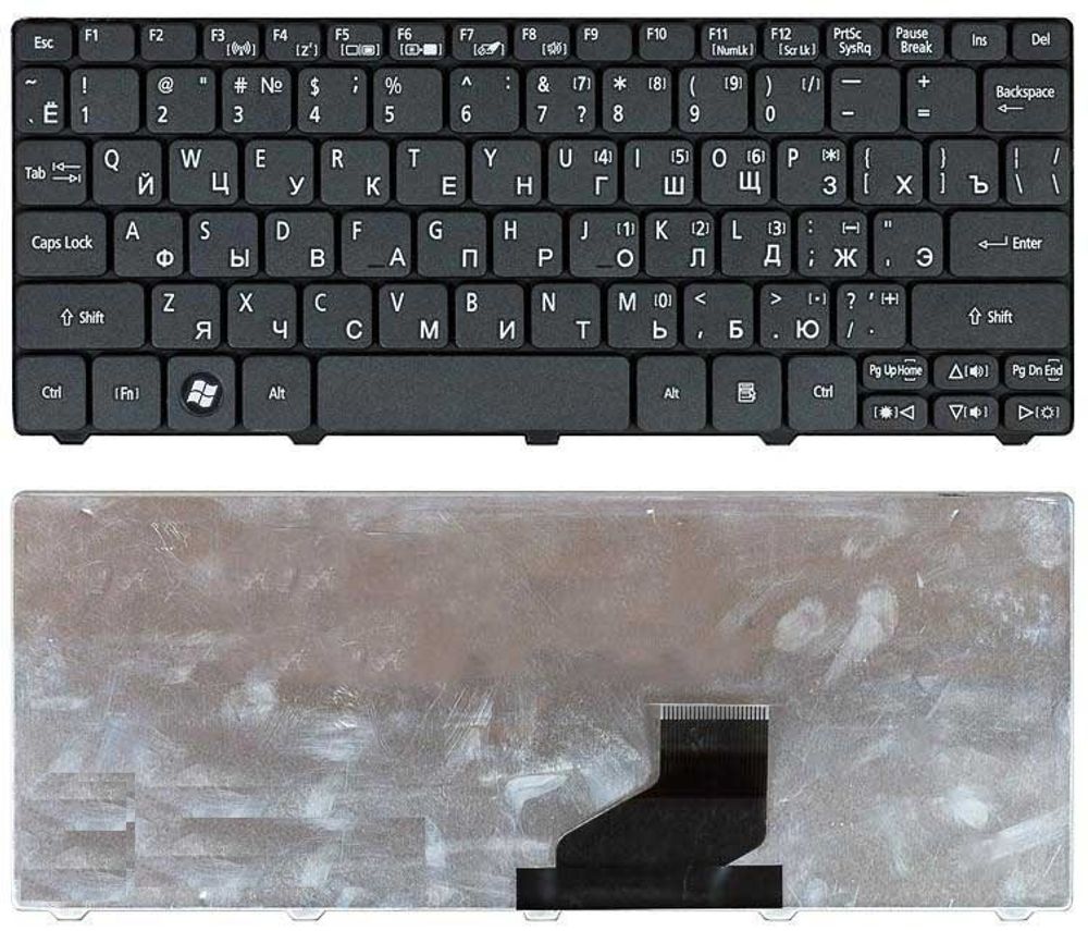 Клавиатура для ноутбука Acer Aspire One 532, D255, D260, D270, EM 350, 355, LT21, Черная (TOP-78181)