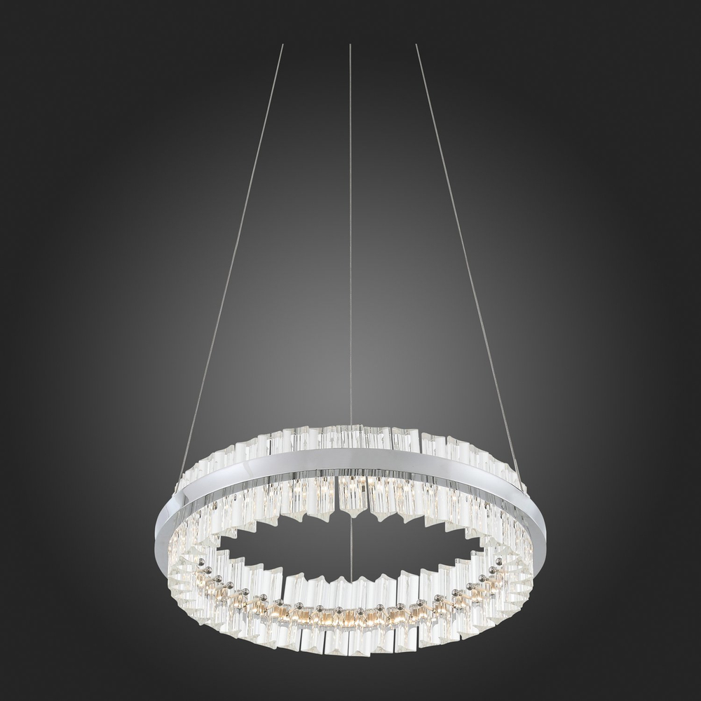 SL383.103.01 Светильник подвесной ST-Luce Хром/Хром, Прозрачный LED 1*34W 3000K