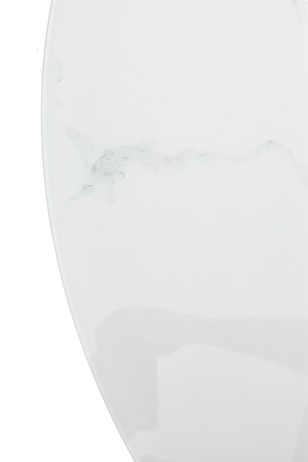 Стол М-City DISAUR Бонжур 100 Белый мрамор, стекло, Черная Шагрень, Черный каркас