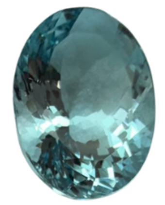 Аквамарин натуральный, огранка «овал» 16×12 мм