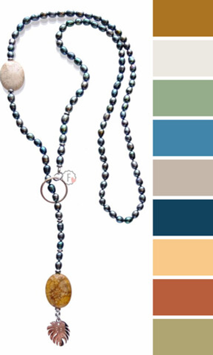 ожерелье из жемчуга чёрного