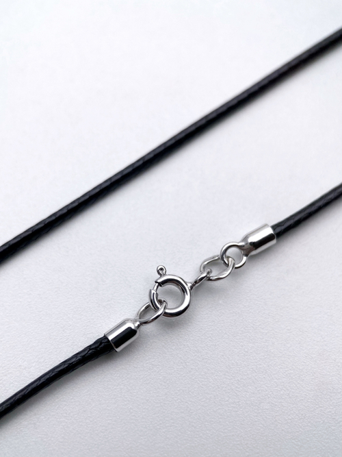 Гайтан текстильный/Родий/Черный