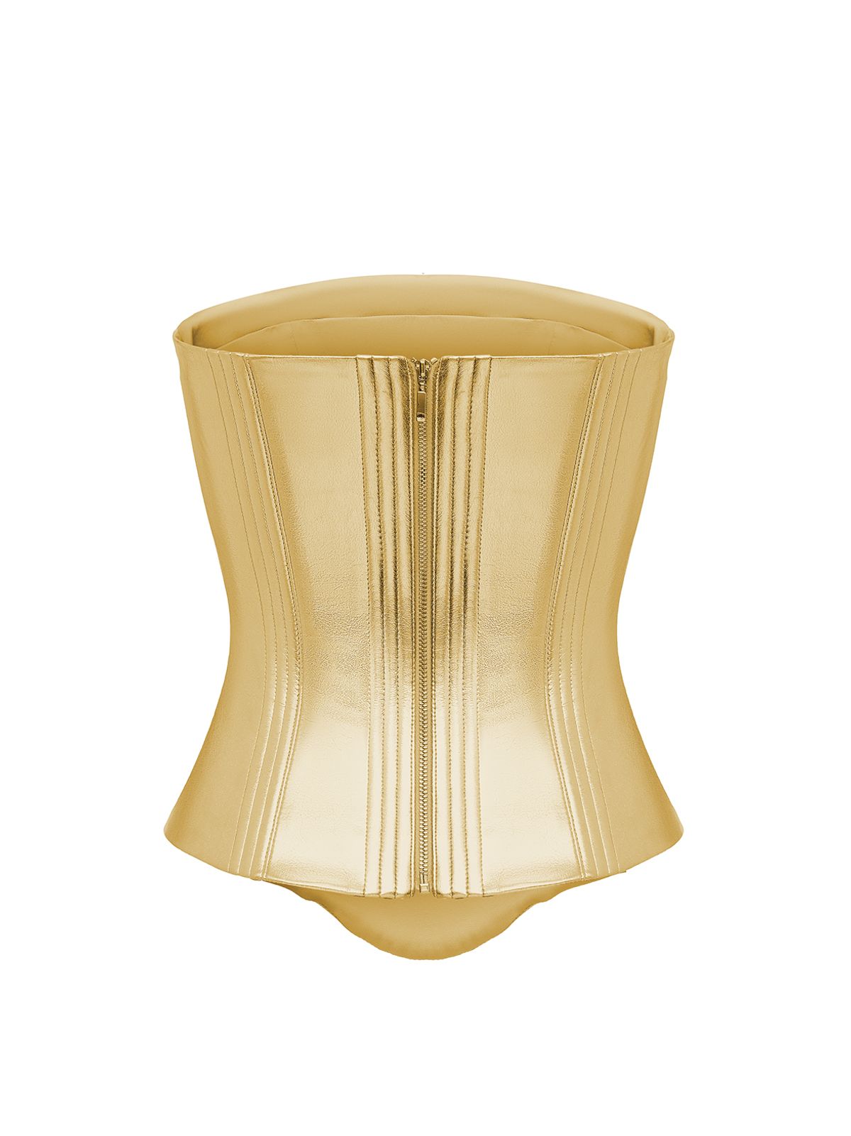 Топ корсетного типа из лаке с открытыми плечами