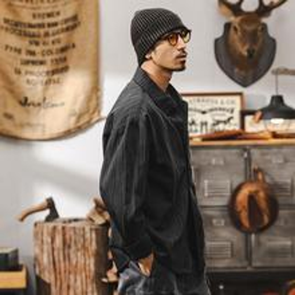 Рубашка мужская из бамбука длинный рукав весна