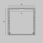 Профиль Led Strip ALM-3535A-S-2M