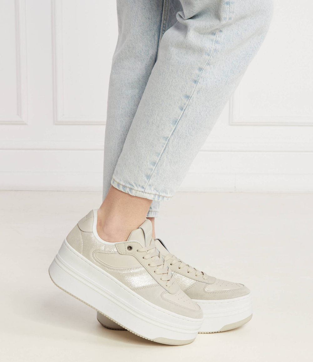 Кожаные кроссовки Guess - серый(FLJLLI LEM12)