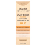 Babo Botanicals, солнцезащитный крем для ежедневного использования, SPF 30, натуральное сияние, без отдушек, 50 мл (1,7 жидк. унции)