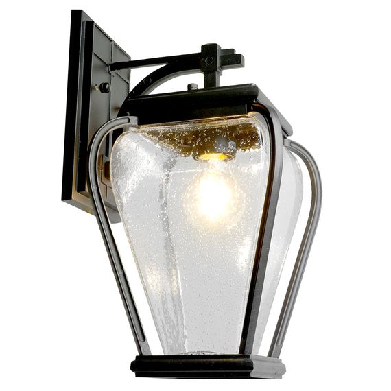 Светильник садово-парковый Feron PL741 на стену вниз 60W E27 230V, черный 51274