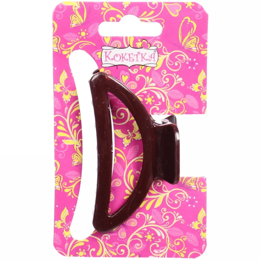 Заколка-краб для волос на блистере «Magic Gloss», трапеция, микс 6 цветов, 6,5см