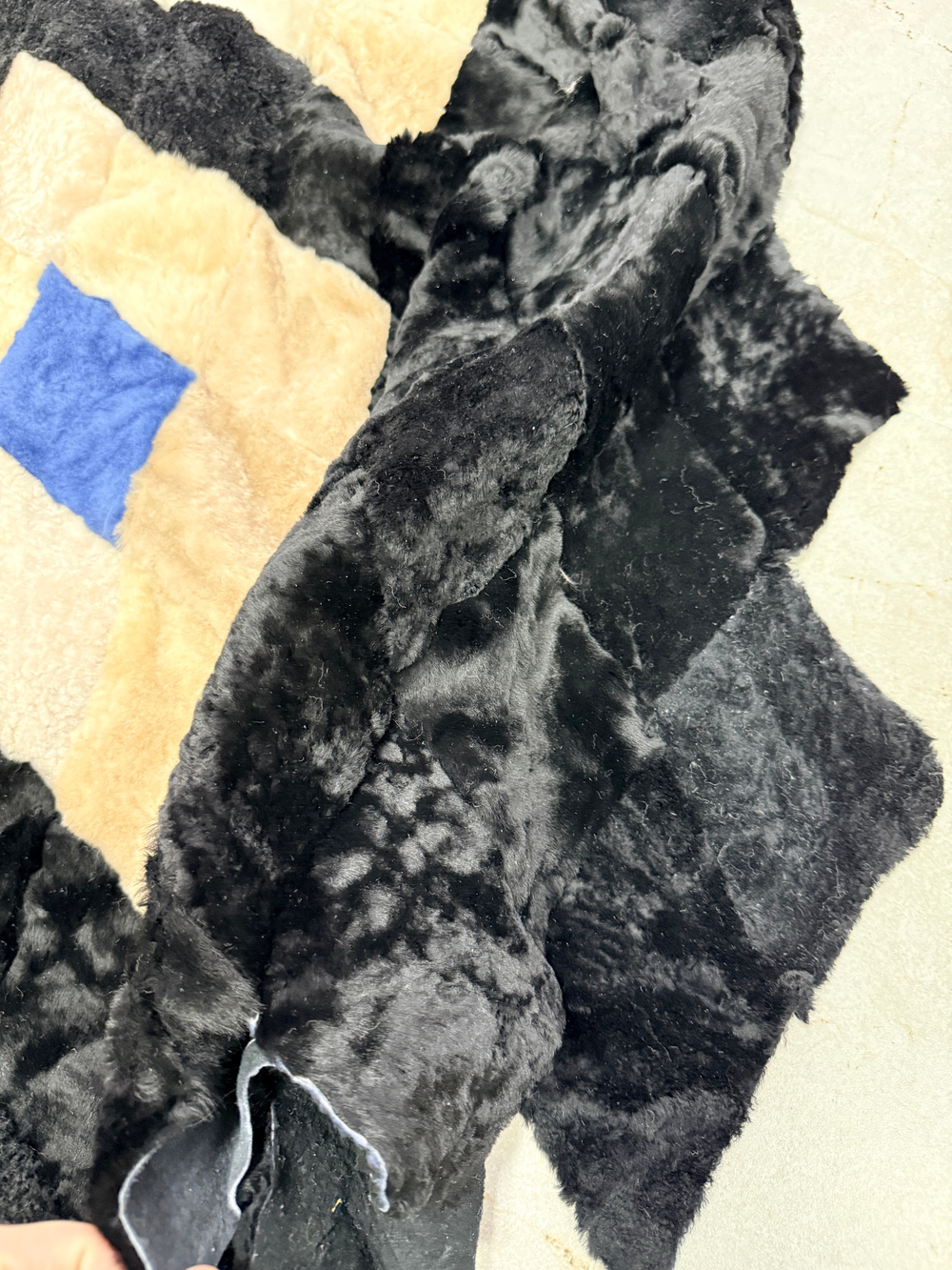 Покрывало меховое ковер из шкуры овчины