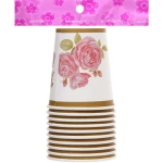 Стакан бумажный 0,2л в наборе 10 шт «Розовый сад»