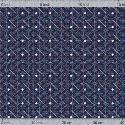 Цветы на синем фоне by Lizaveta.art 1200 DPI