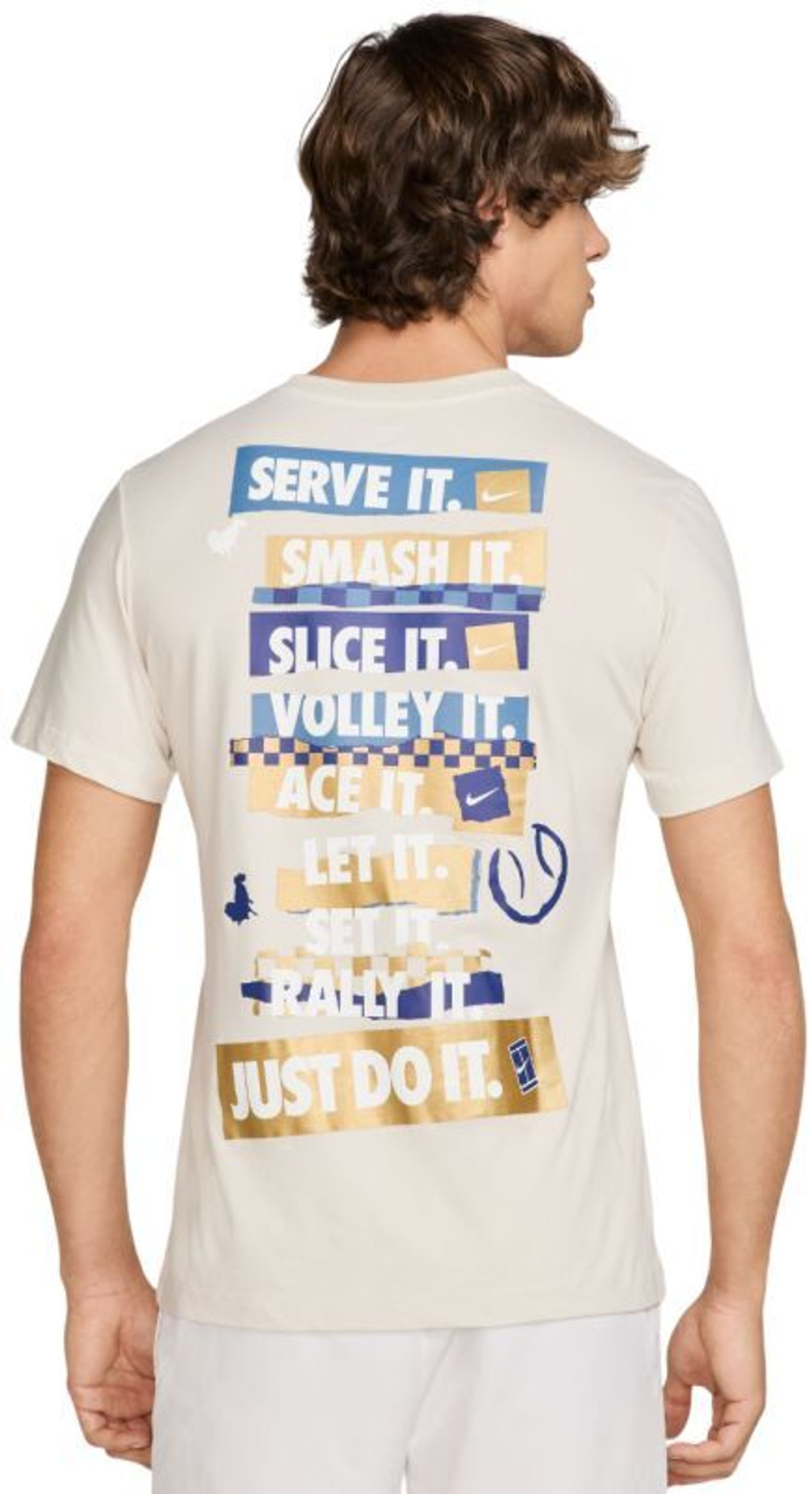 Мужская теннисная футболка Nike Court Dri-Fit - Бежевый