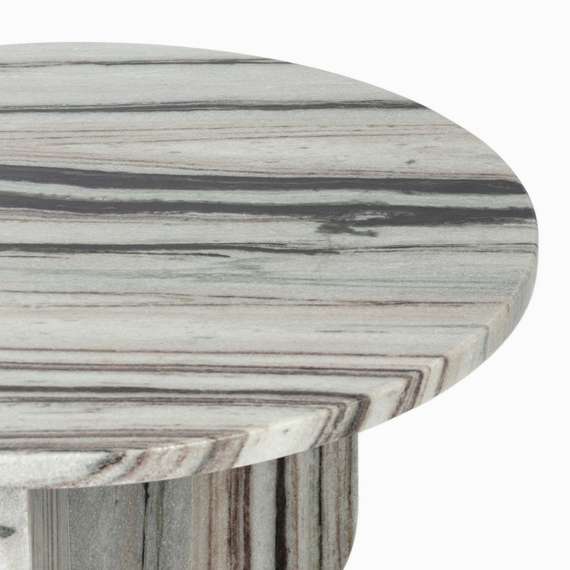 Кофейный стол Pia Ø55х30 см, белый мрамор