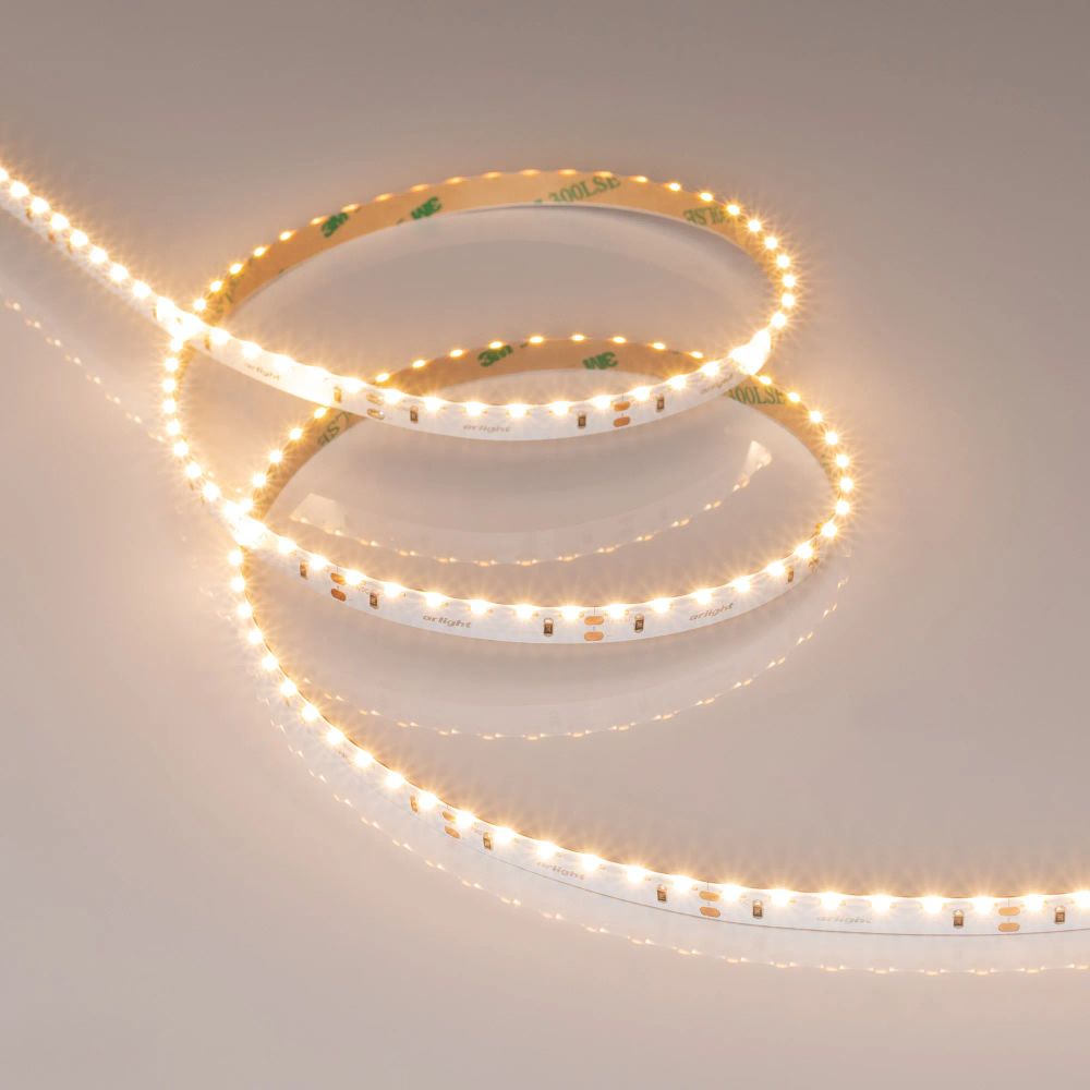 Светодиодная лента RS-S120-8mm 24V Warm2700 (9.6 W/m, IP20, 3014, 5m) (Arlight, боковое свечение) 039430