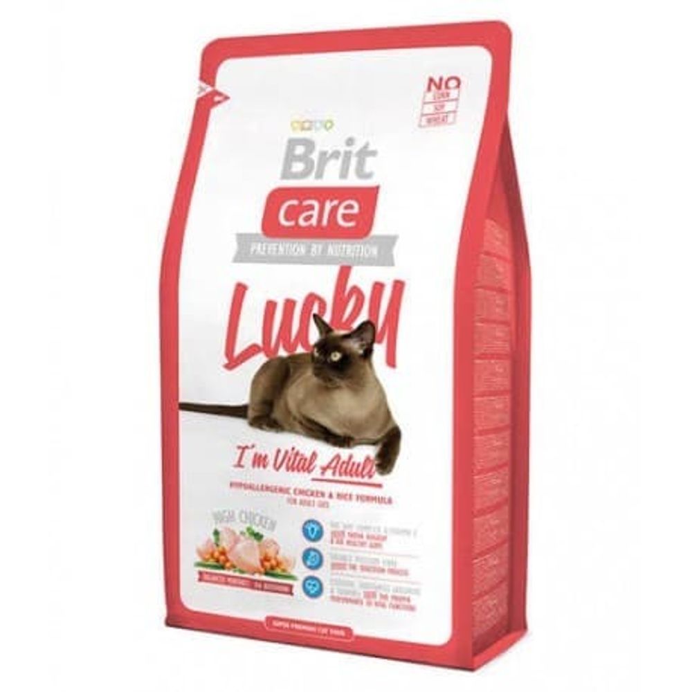 Brit Care Cat Lucky Vital Adult 400г сухой д/взрослых кошек