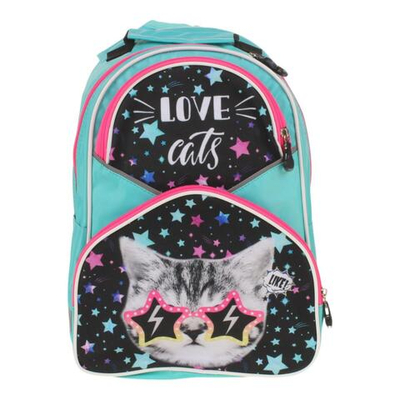 Ранец школьный Антошка ОРТ 37*26*13см, анатом. спинкой, 1 отдел, 2 кармана, 2 боковых кармана "Кот"