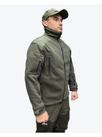 Флисовая кофта 7.26 без капюшона, Олива