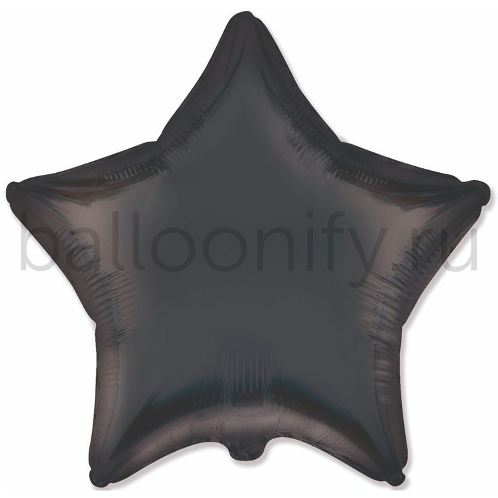 Фольгированная фигура, звезда, 18"/46СМ Сатин Black