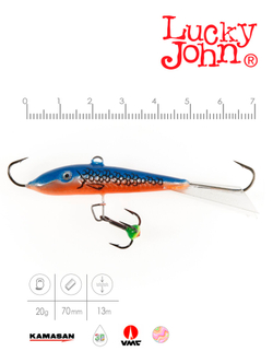 Балансир LUCKY JOHN Fin №5 (+тройник), цвет 45H, арт. 71513-45H