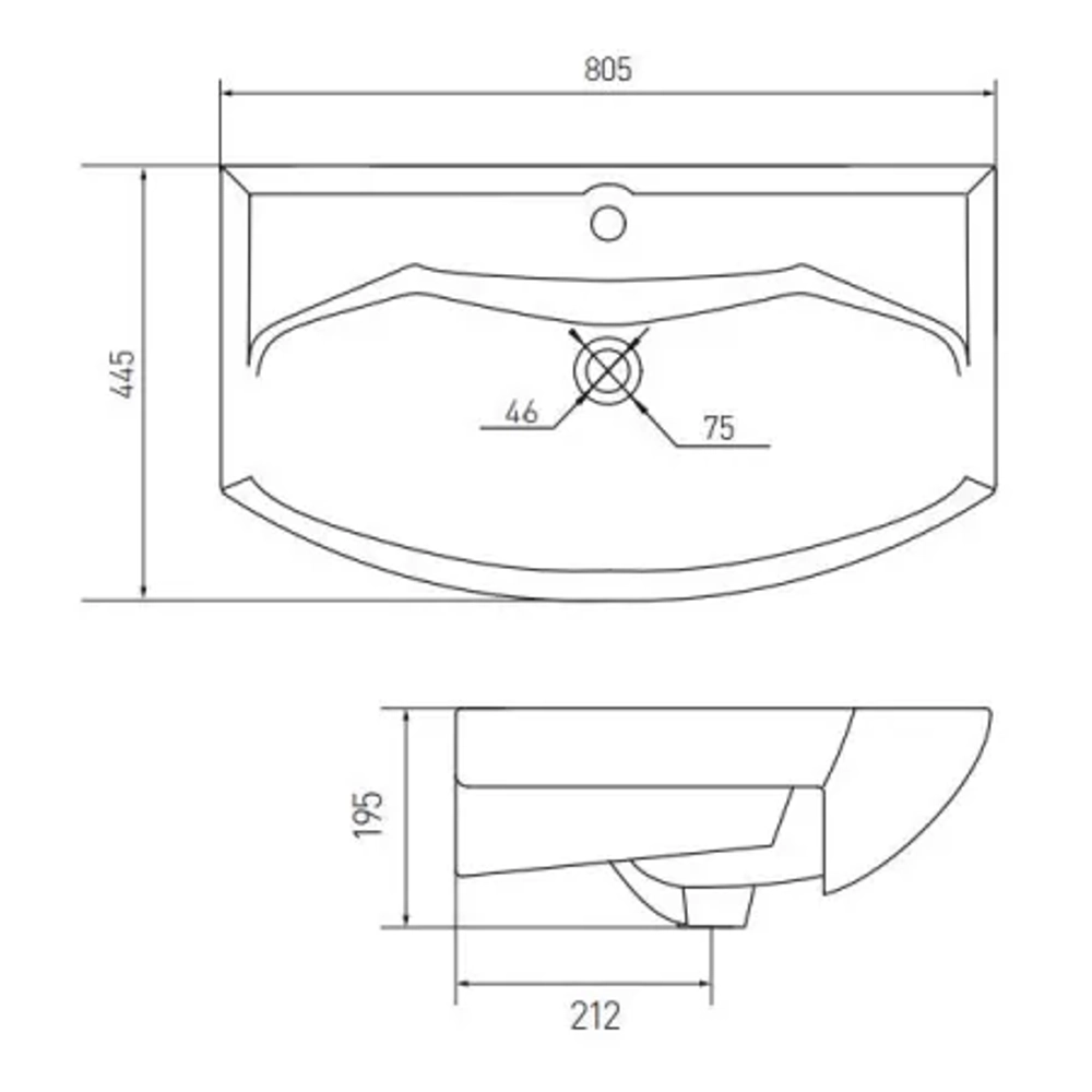 Умывальник мебельный Santek Смайл 80