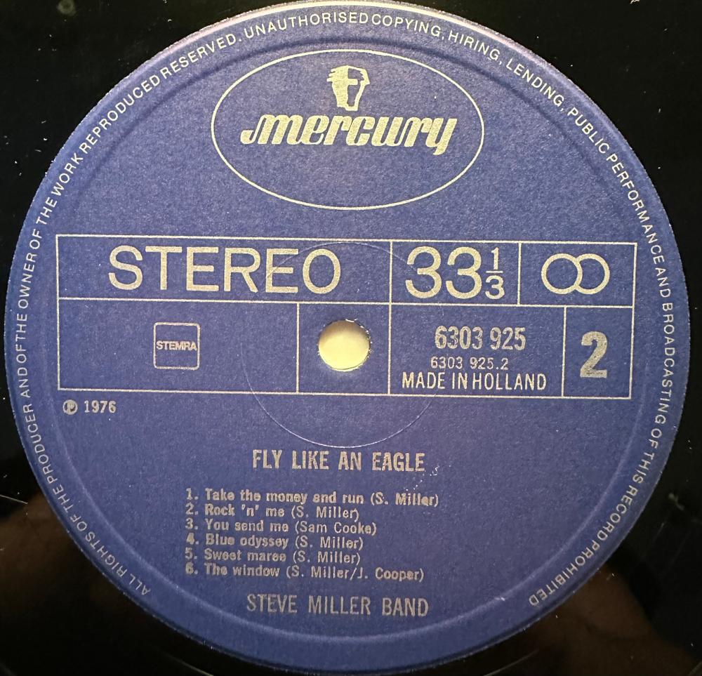 Steve Miller Band - Fly Like An Eagle (Голландия 1976г.)