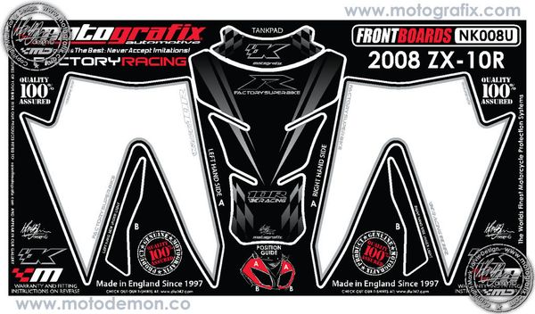 Наклейка Motografix NK008U для мотоциклов KAWASAKI ZX-10R &#39;08-09