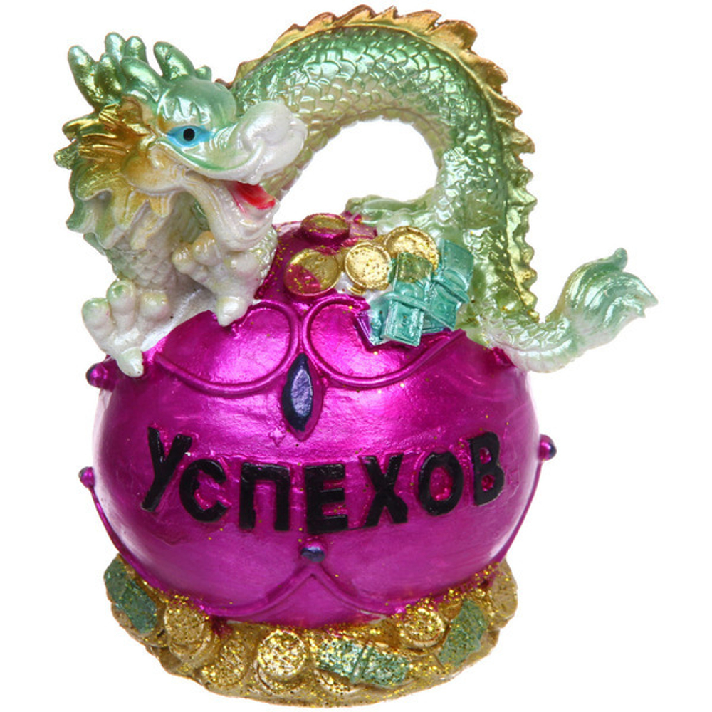 Фигурка «Дракон с жемчужиной» 11,5*9*7 см, микс