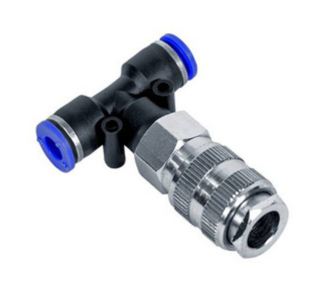 Быстросъем + Фитинг пластик т-обр. put, ф=08мм  АТ10799 \PR-0097