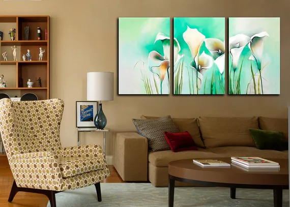Модульная картина "Белые каллы"