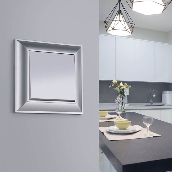 Выключатель одноклавишный проходной Werkel серебряный W1112006 4690389155918