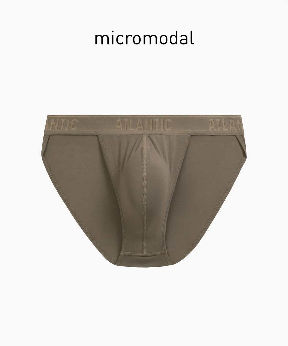 Мужские трусы слипы танга Atlantic, 1 шт. в уп., микромодал, темно-серые, MP-1591