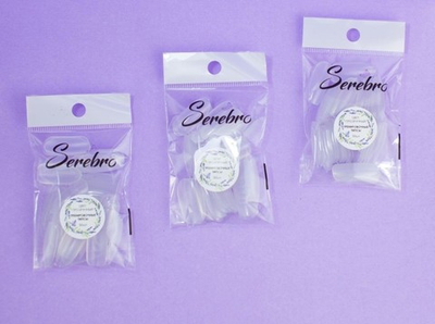 Тренировочные типсы Serebro , цвет молочный (50 шт)