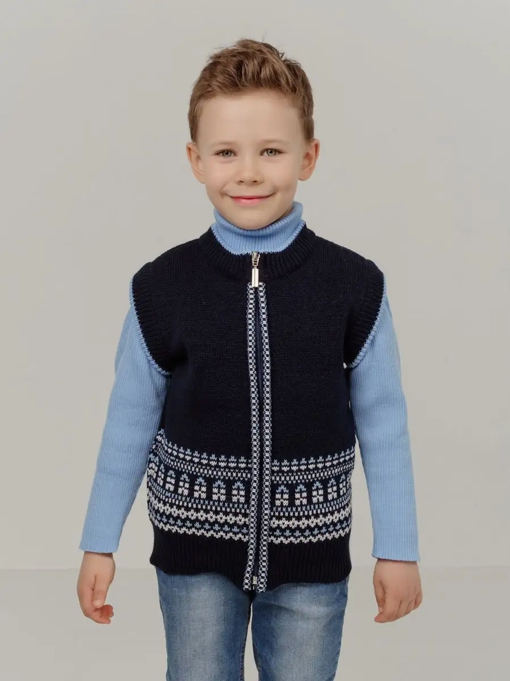 жилет вязаный