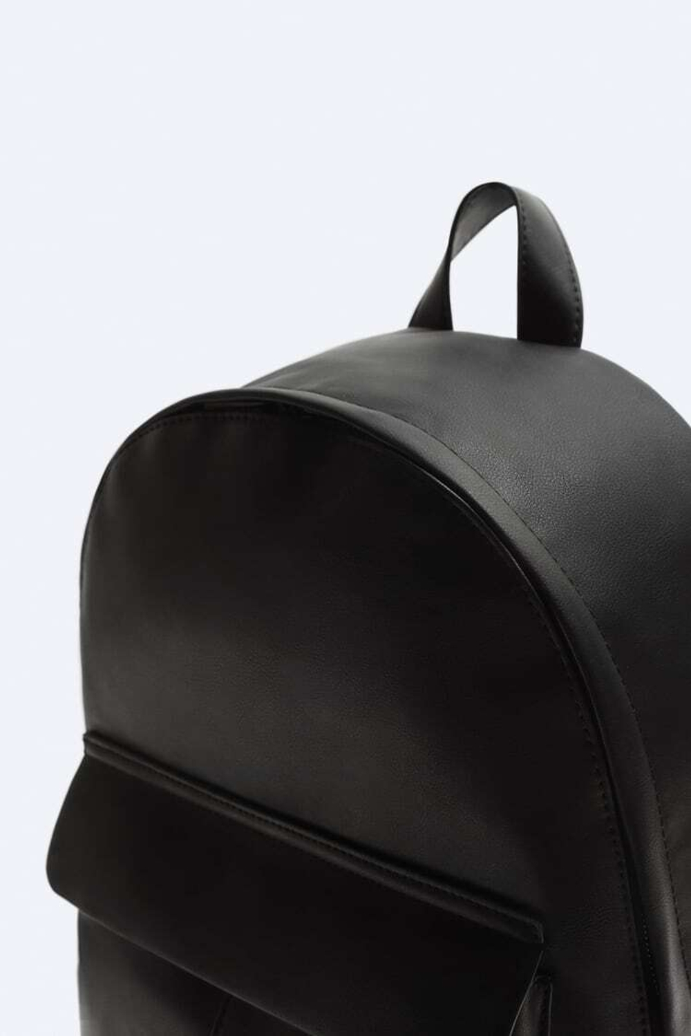 ZARA РЮКЗАК С КЛАПАНОМ И КАРМАНОМ, ЧЕРНЫЙ