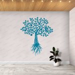 Фотообои Точка роста, белый фон, голубое дерево 145