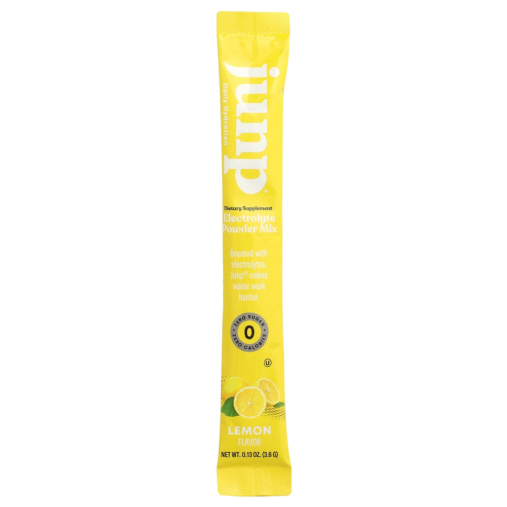 JUNP Hydration, электролитная порошковая смесь, со вкусом лимона, 20 пакетиков по 3,6 г (0,13 унции)