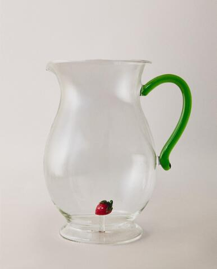 Zara Home кувшин из боросиликатного стекла, цвет зелёный, 22.5 см