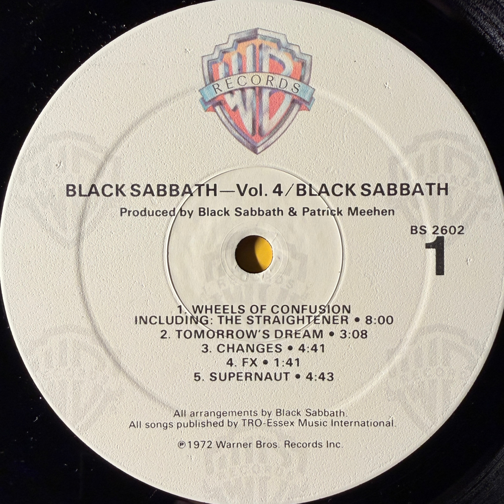 Black Sabbath ‎– Black Sabbath Vol 4 (США)