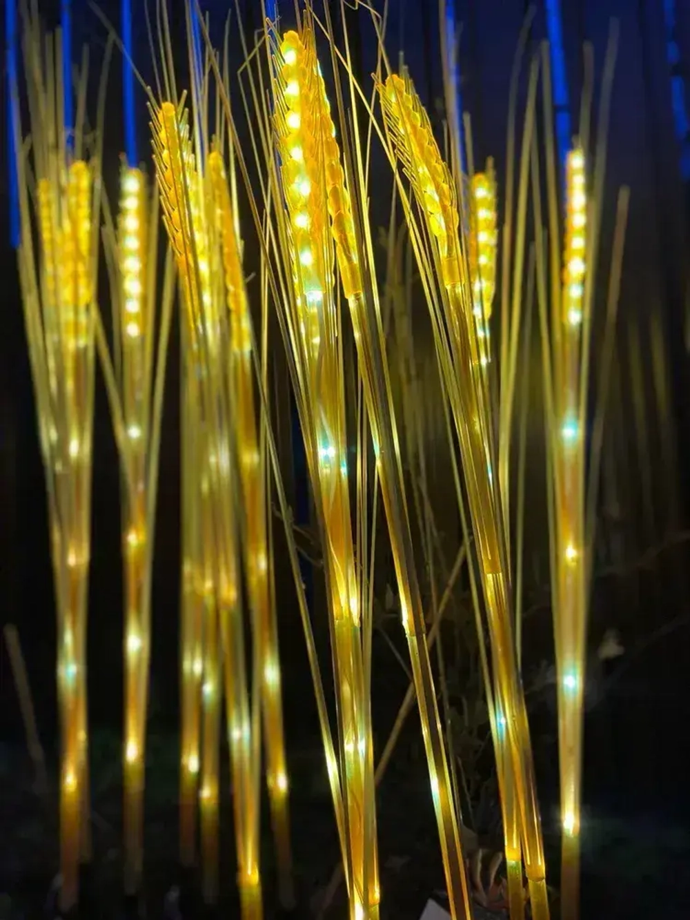 уличные светильники на солнечных батареях садовые/ колоски 15 штук