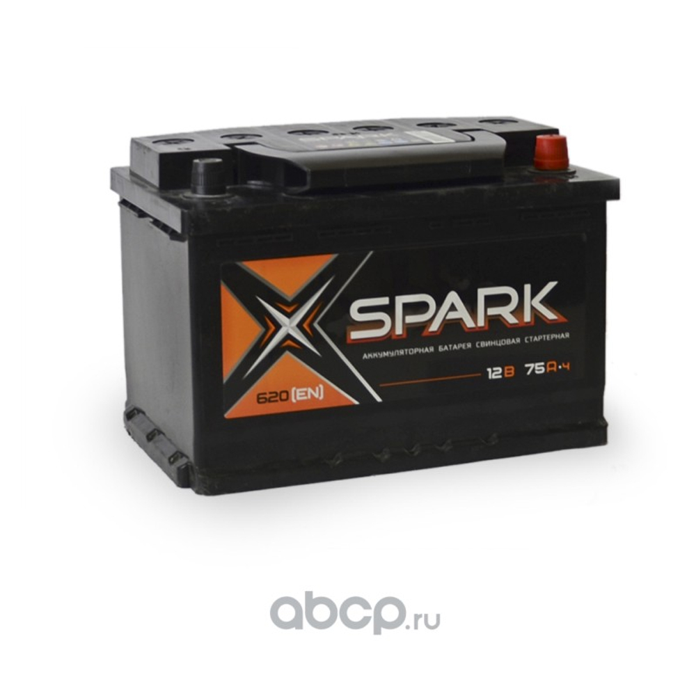 Аккумулятор SPARK 75 А/ч 620A (278х175х190) 6СТ-75 VLЗ прямая