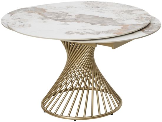 Стол BUENO 120 GLOSS LUXURY PANDORA SOLID CERAMIC / шампань