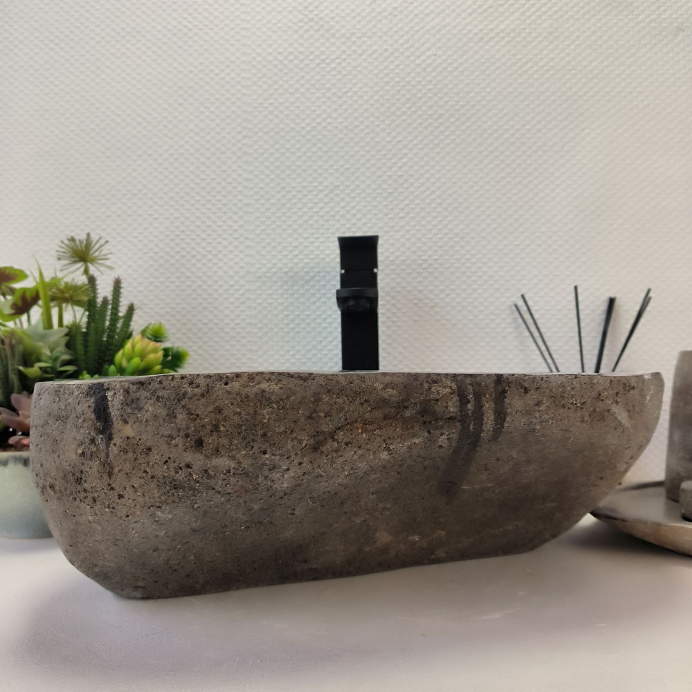 Раковина из речного камня RS-63341 (42*39*15) 0122