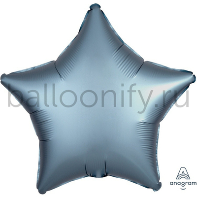 Фольгированная фигура, звезда, 19"/48СМ Сатин Steel Blue