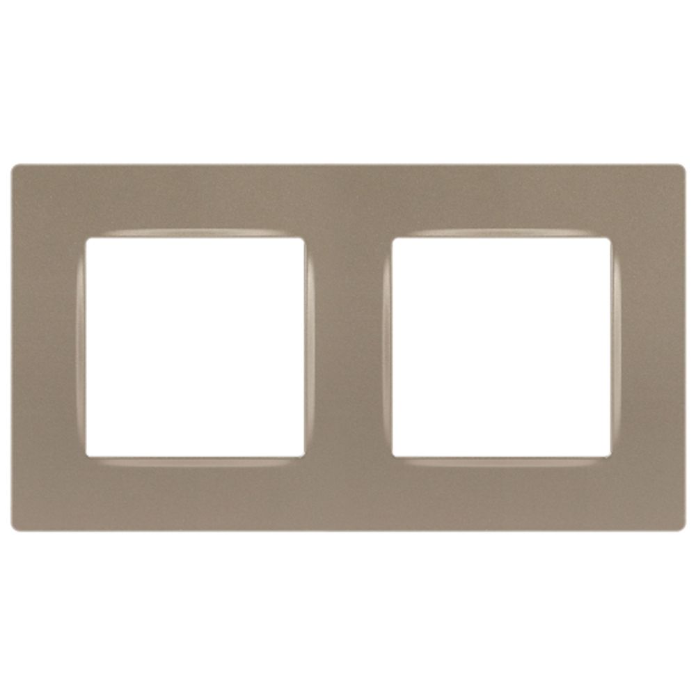 Рамка для розеток и выключателей ЭРА Серия 12 12-5202-04 на 2 поста, Классик, шампань