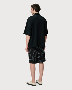 UNDERCOVER ШОРТЫ ЧЕРНЫЕ С ПРИНТОМ