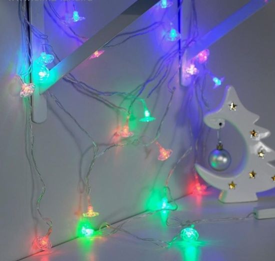 Гирлянда "Нить" 5 м с насадками "Цветочки"